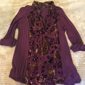 Velvet burnout blouse
